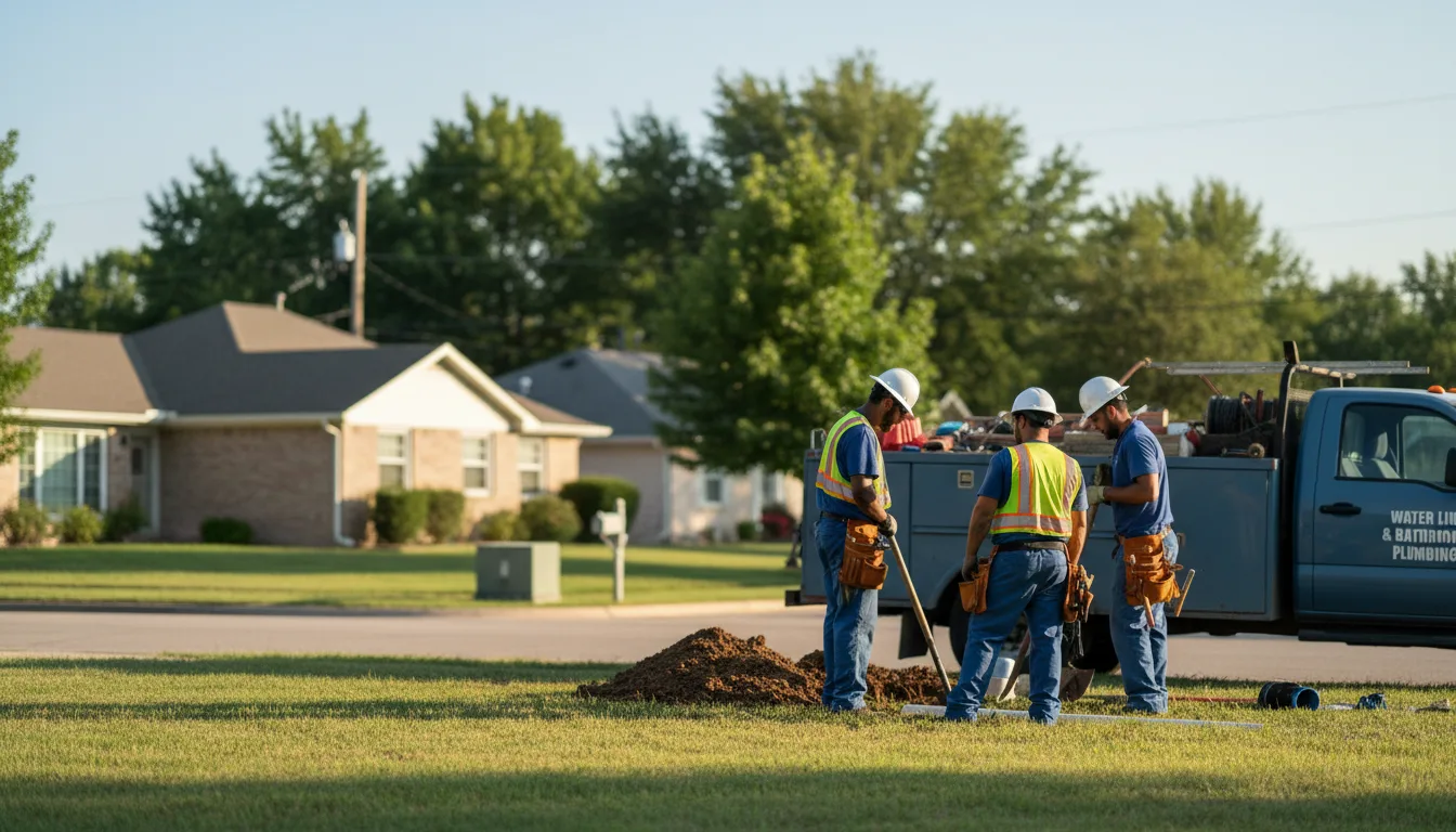Residential water line and bathroom plumbing service in Unionville, IA